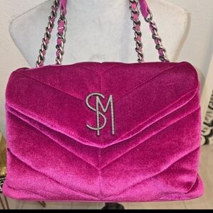 Large Steve Madden Velvet Shoulder Crossbody Bag